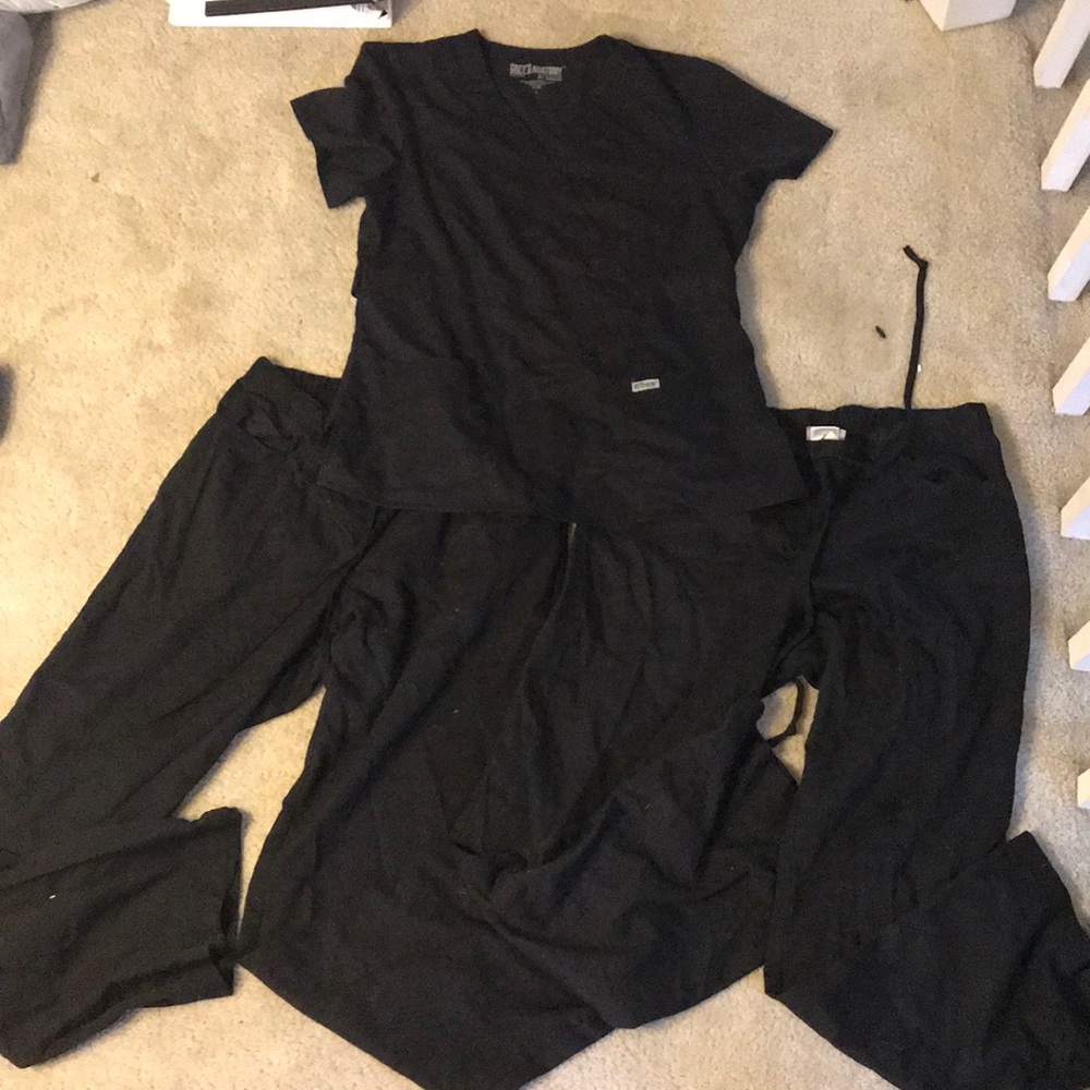 Greys anatomy black scrub lot